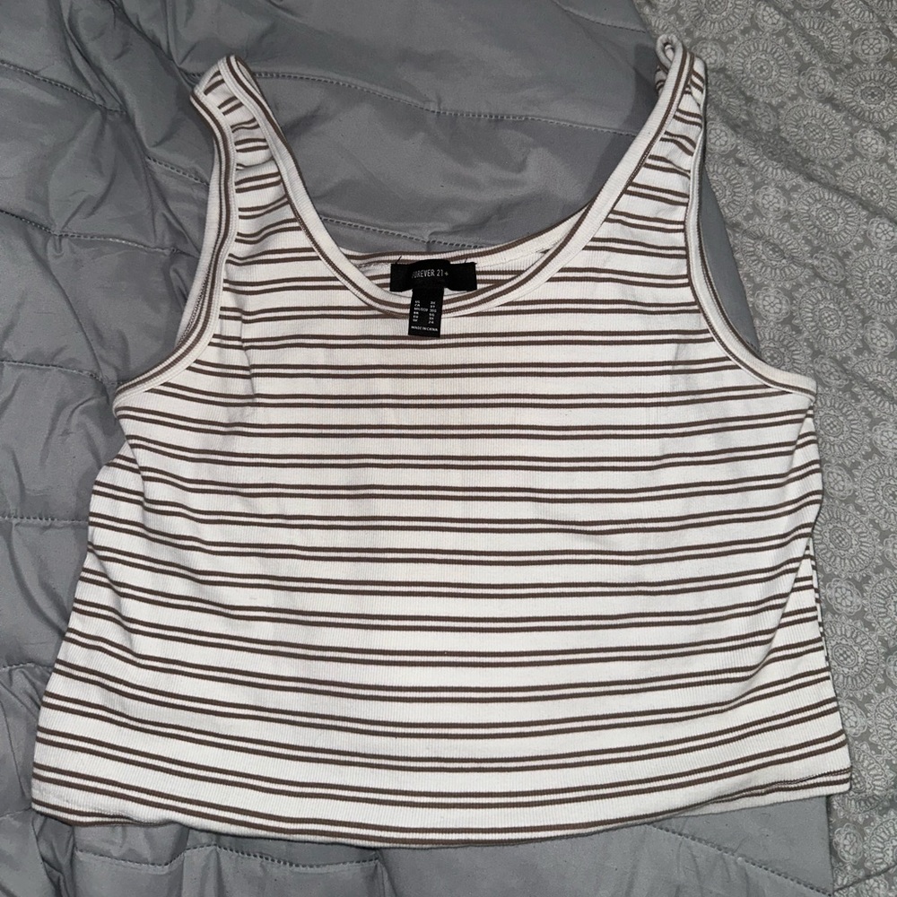 Forever 21 Stripped crop tank